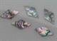1pc Green abalone notched diamonds 11.5mm x 1.5mm