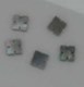 1pc Black MOP notched square 5mm x 1.5mm 