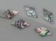 Green abalone notched (slotted) diamonds