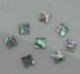Green abalone notched (slotted) squares