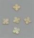 1pc Gold MOP notched squares 5mm x 1.5mm   