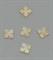 1pc Gold MOP notched squares 5.5mm x 1.5mm     